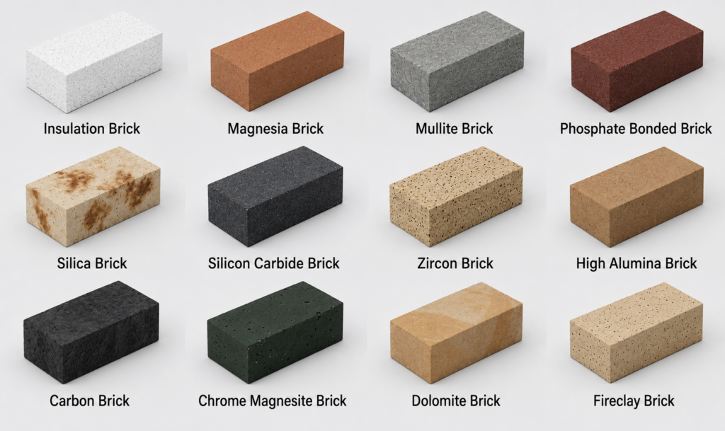 Types of Refractory Bricks